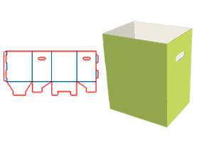 管式盒异形结构,卡扣底,开口式包装,提手孔