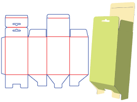 促销品包装设计,锁底式包装设计,包装结构设计,自扣底盒